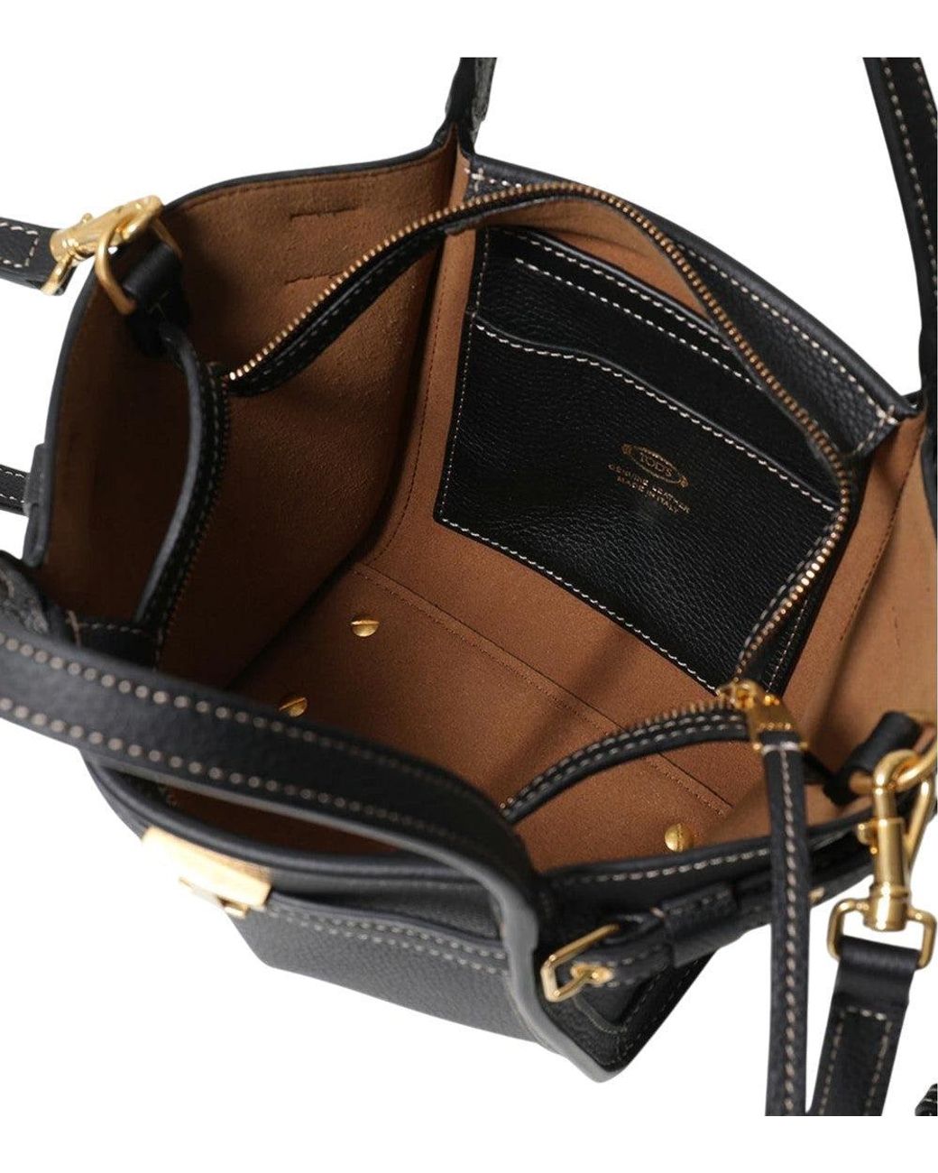 Tod's Black T Signature Mini Tote