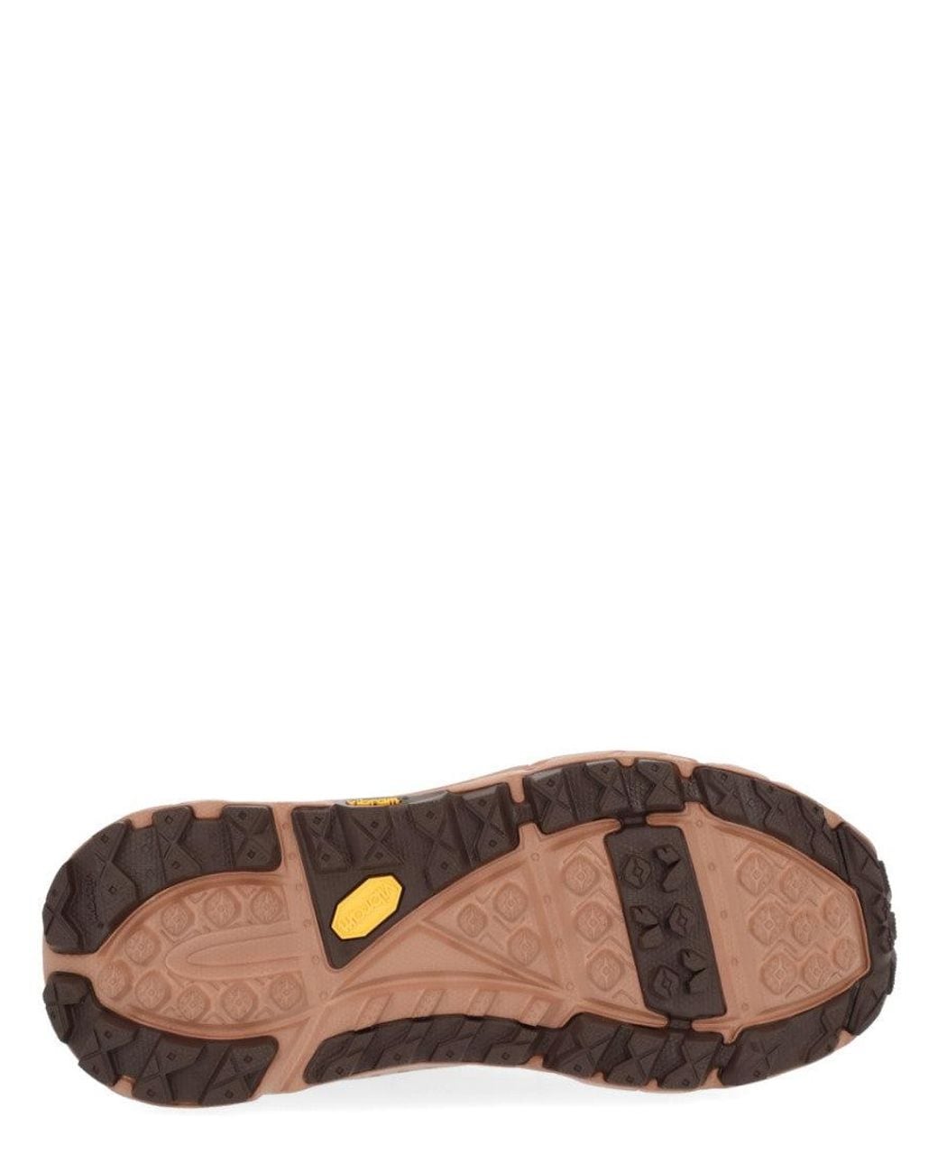 Hoka One One Brown Solid Lace Up Sneakers for men