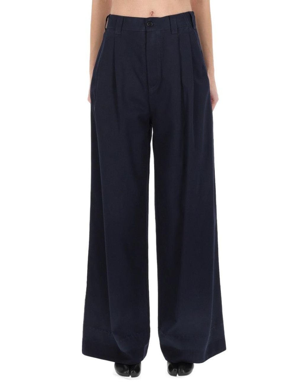 Maison Margiela Blue Flared High Rise Jeans