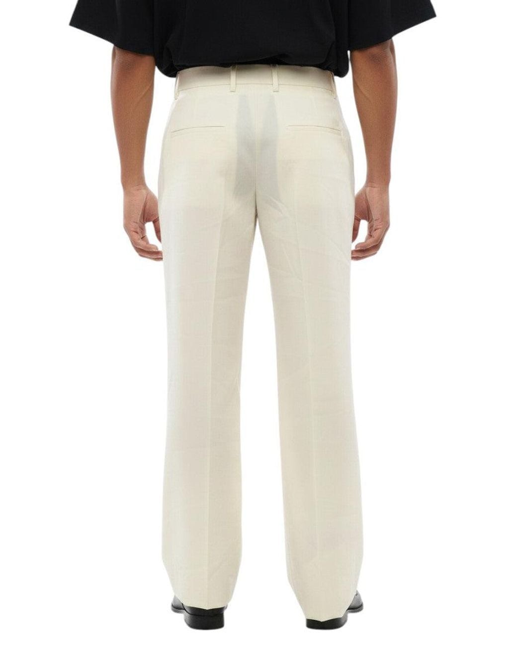 Off-White c/o Virgil Abloh Natural Flared Flat Front Trousers for men
