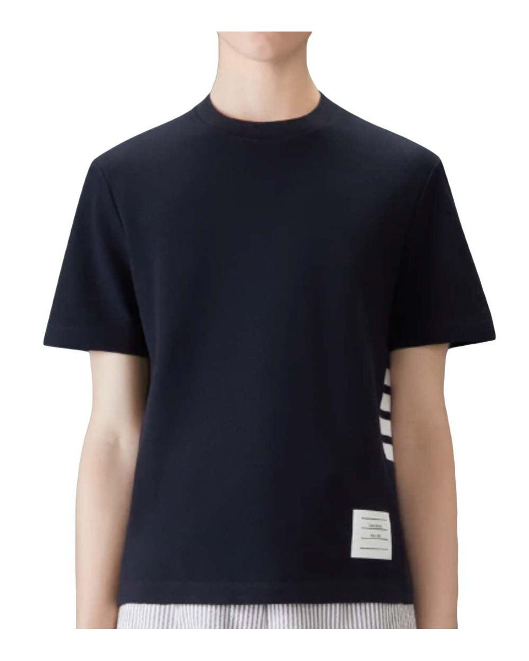 Thom Browne Blue Crew Neck T-Shirt