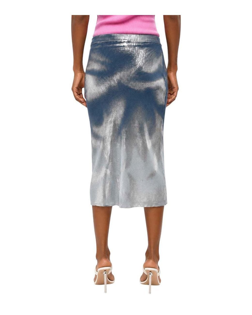 DIESEL Blue Calf Length Skirt