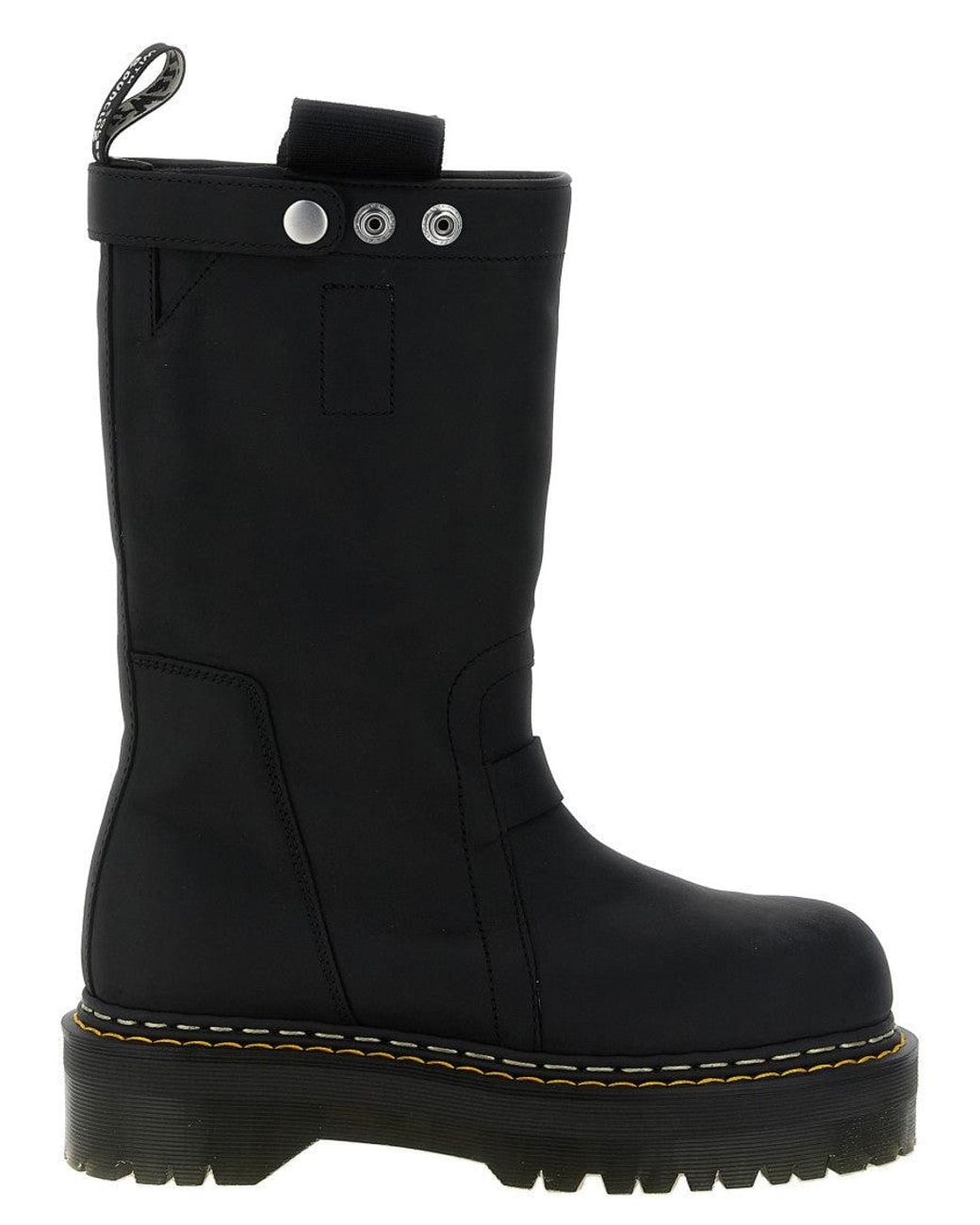 Rick Owens Black Quad Pull On Boots for men