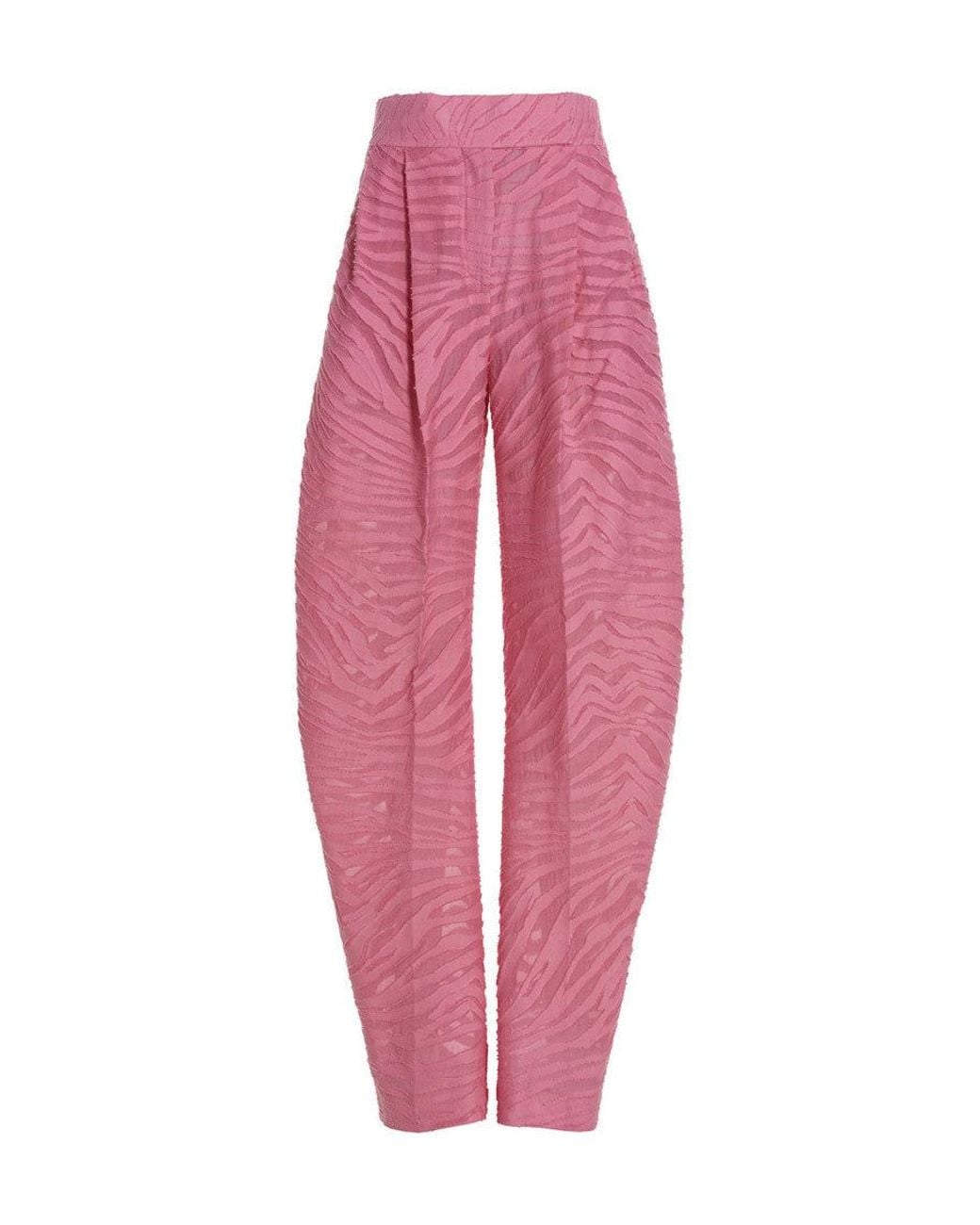 The Attico Pink Light Relaxed Pleated Pants
