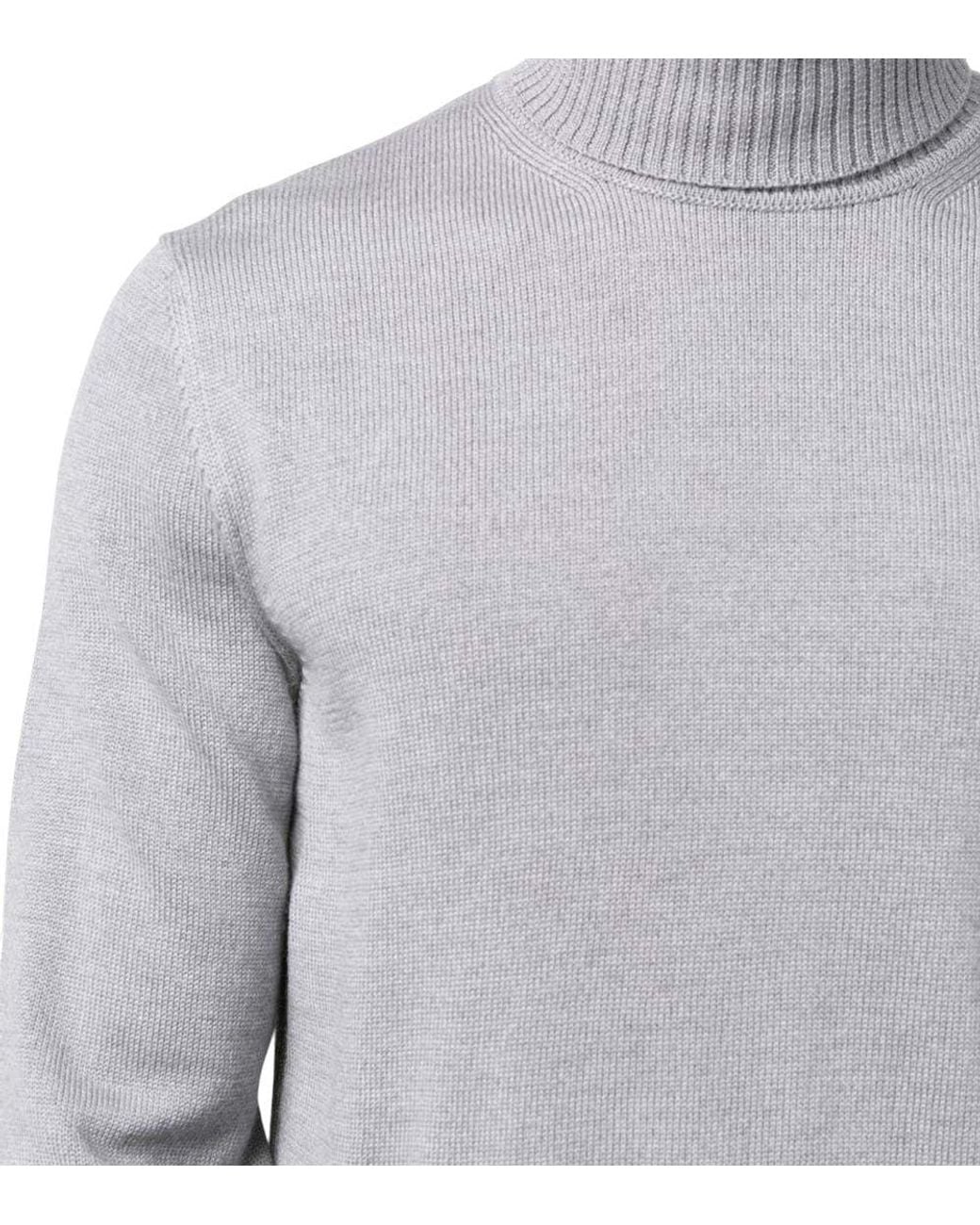 Emporio Armani Gray Turtle Neck Sweater for men