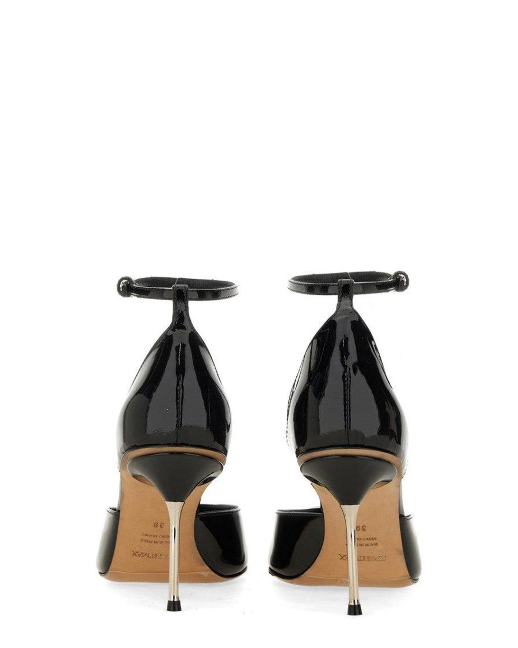 Sportmax Black Elegant Leather Mary Jane Pumps For