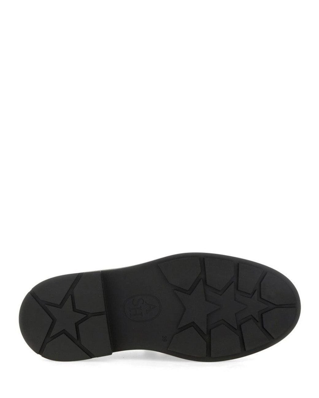 Ash Black Leather Loafers