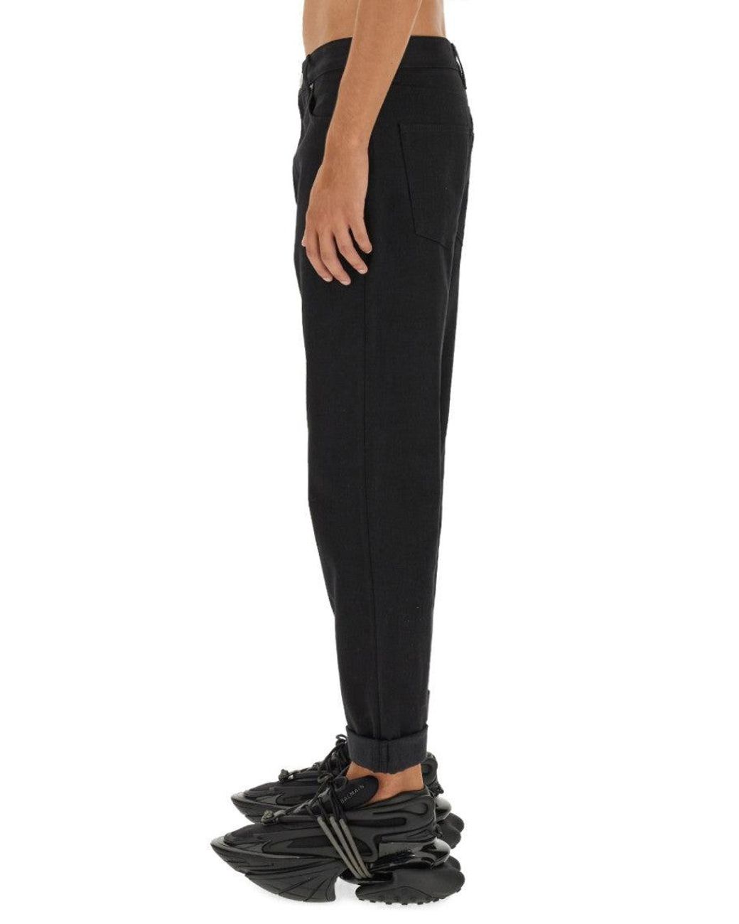 Balmain Black Regular Fit Denim Jeans for men