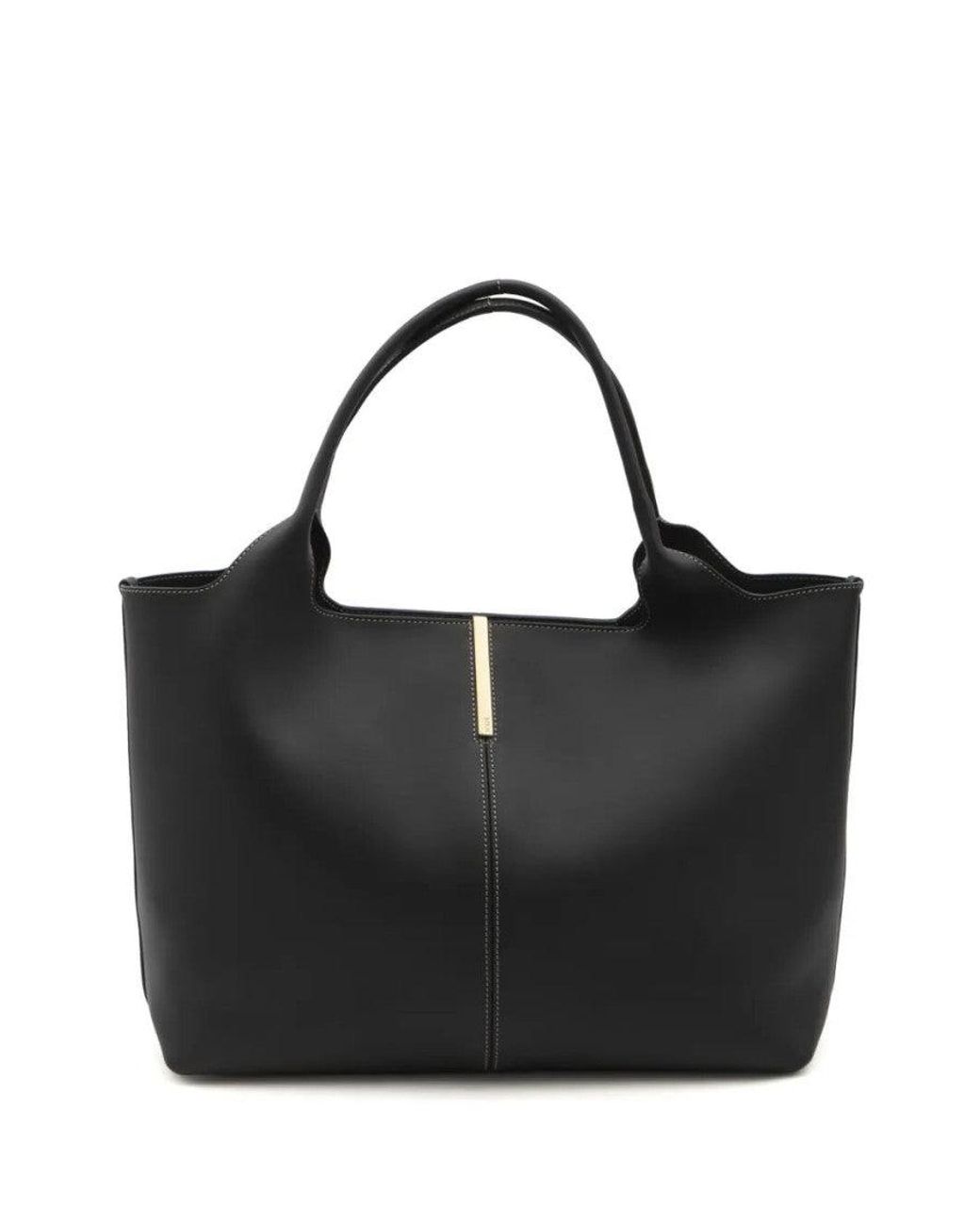 Tod's Black Medium Leather Tote