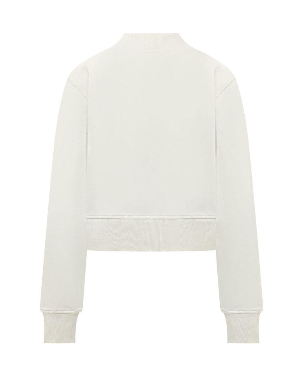 Palm Angels White I Love Paint Mini Fitted Sweatshirt for men
