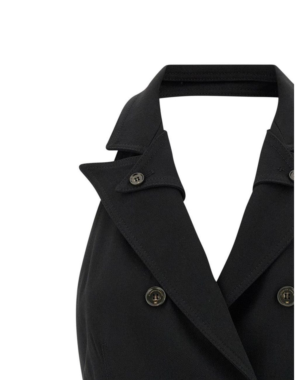 Elisabetta Franchi Black Vest Dress