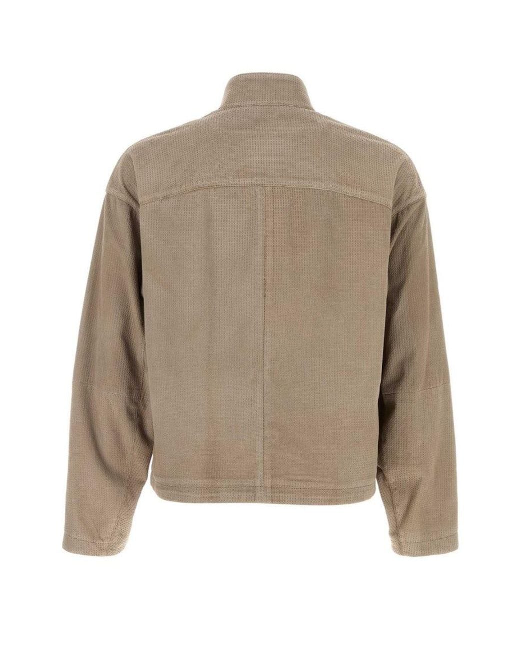 Emporio Armani Natural Sand Suede Jacket For for men