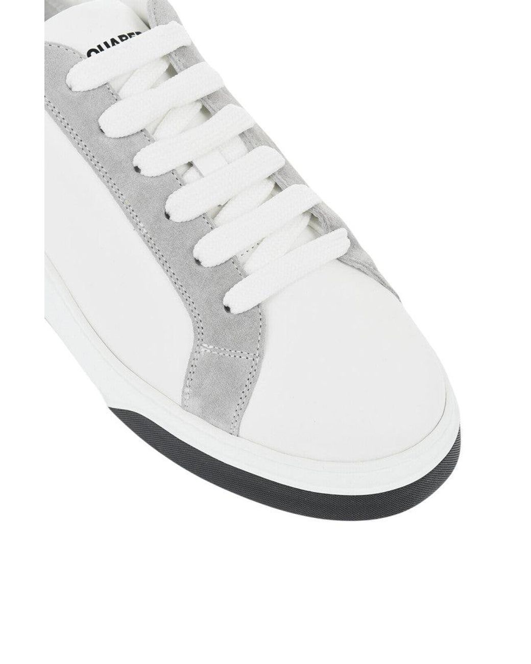 DSquared² White Leather Low-Top Sneakers for men