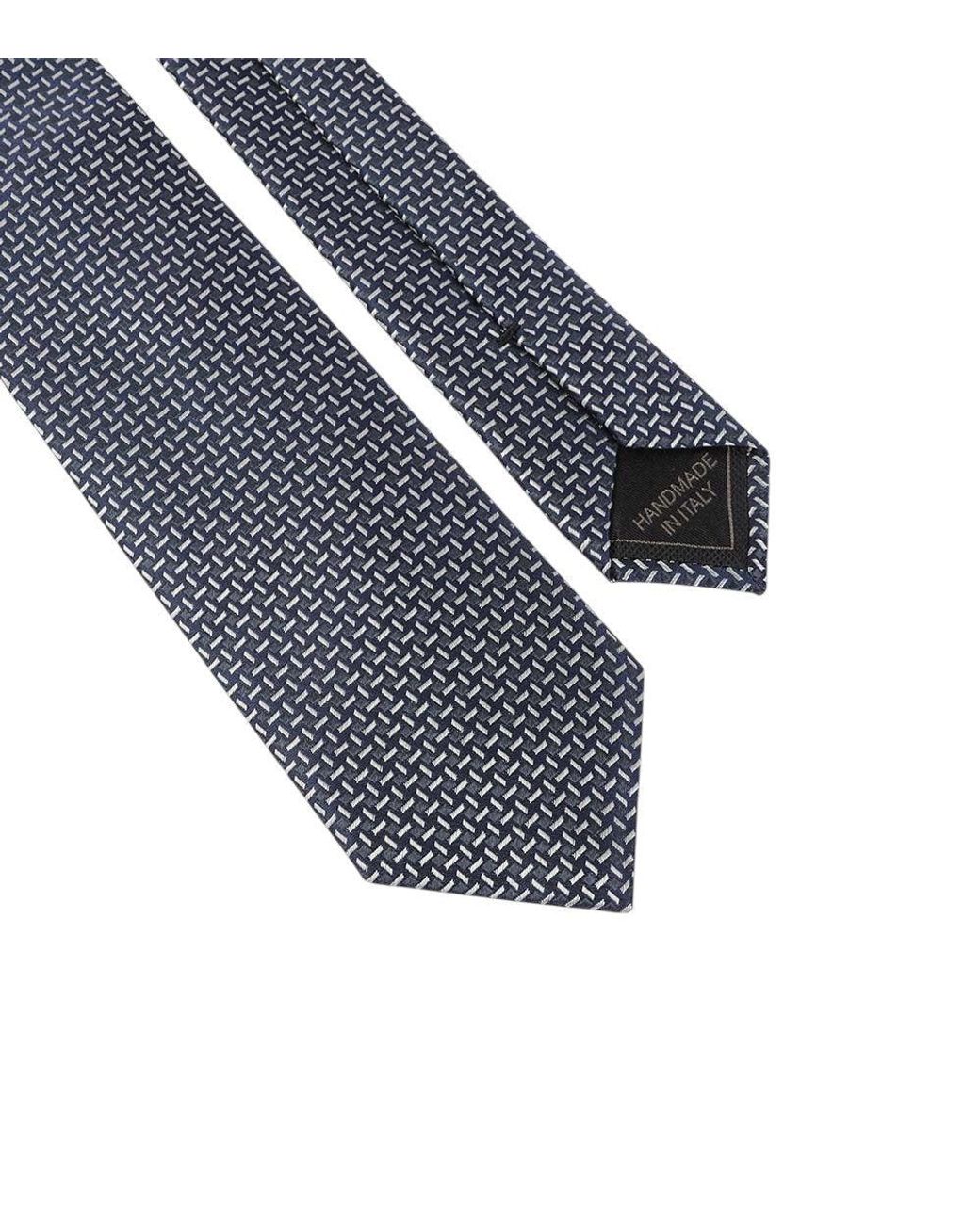 Brioni Blue Royal Flanel Silk Tie for men