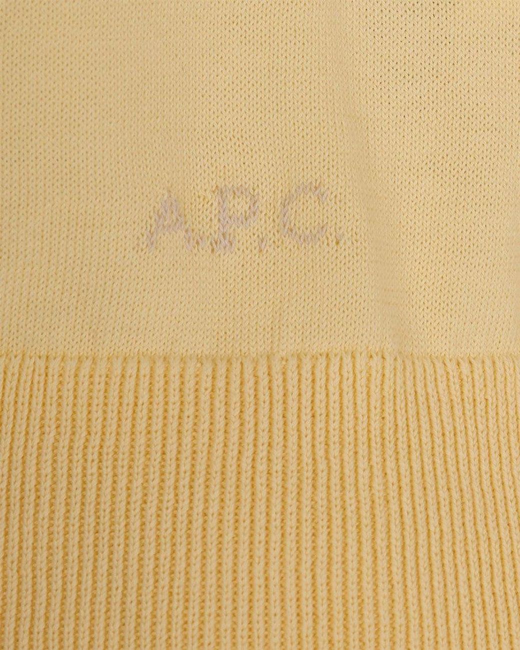 A.P.C. Natural Solid Shirt Collar Polo