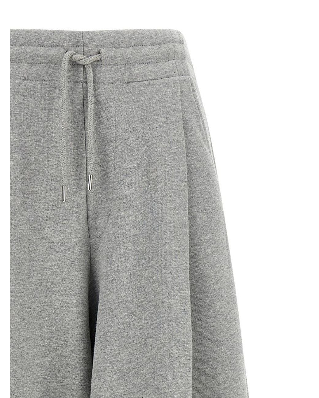 Dries Van Noten Gray Loose Drawstring Pants