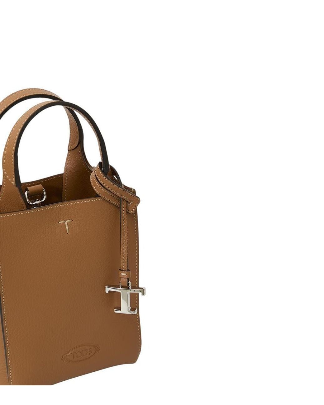 Tod's Brown T Timeless Mini Tote