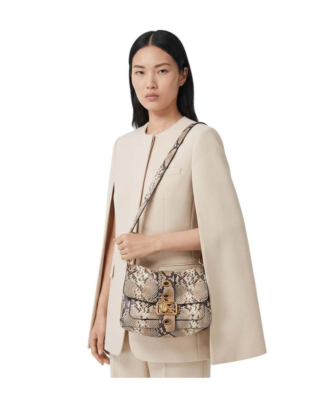 Burberry Metallic Natural Rider Small Shoulder Bag