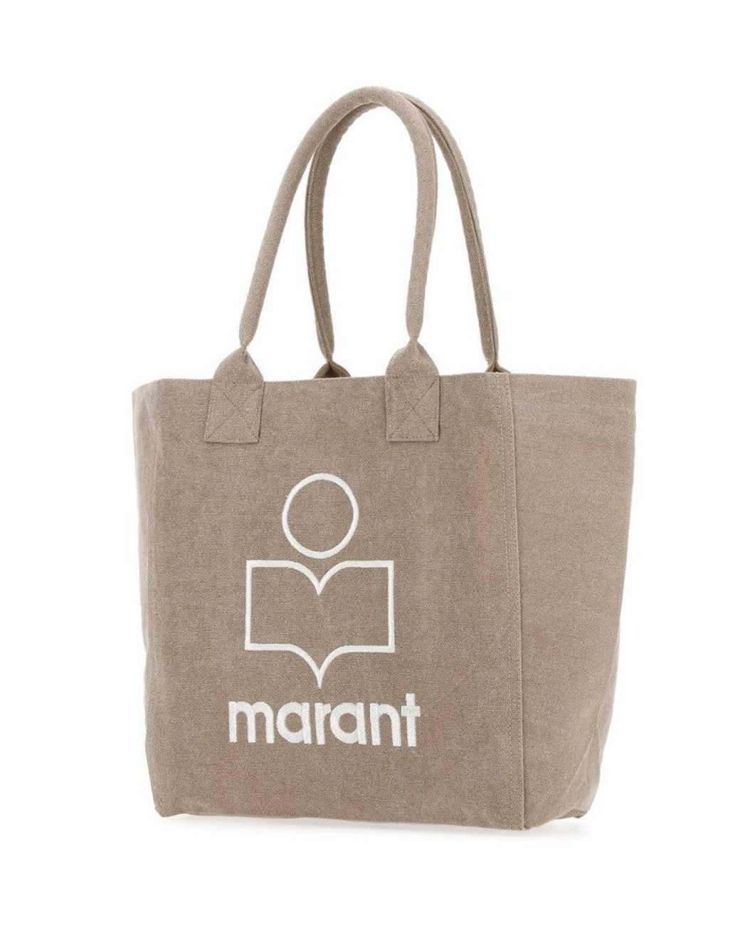 Isabel Marant White Small Yenky Faded Cotton Bag