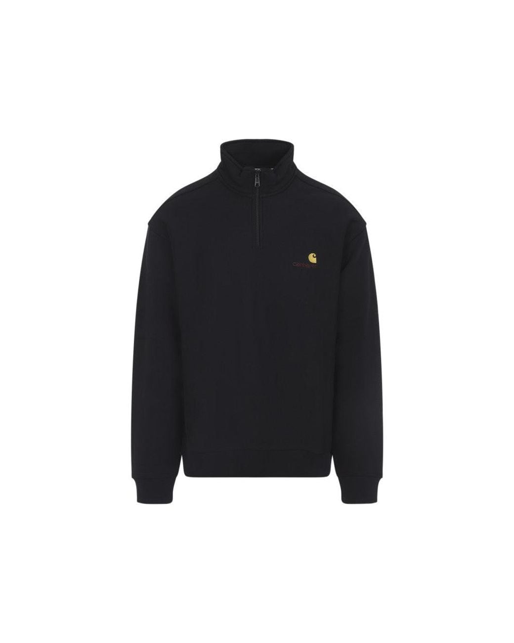 Carhartt Black Half Zip Logo Sweatshirt for men