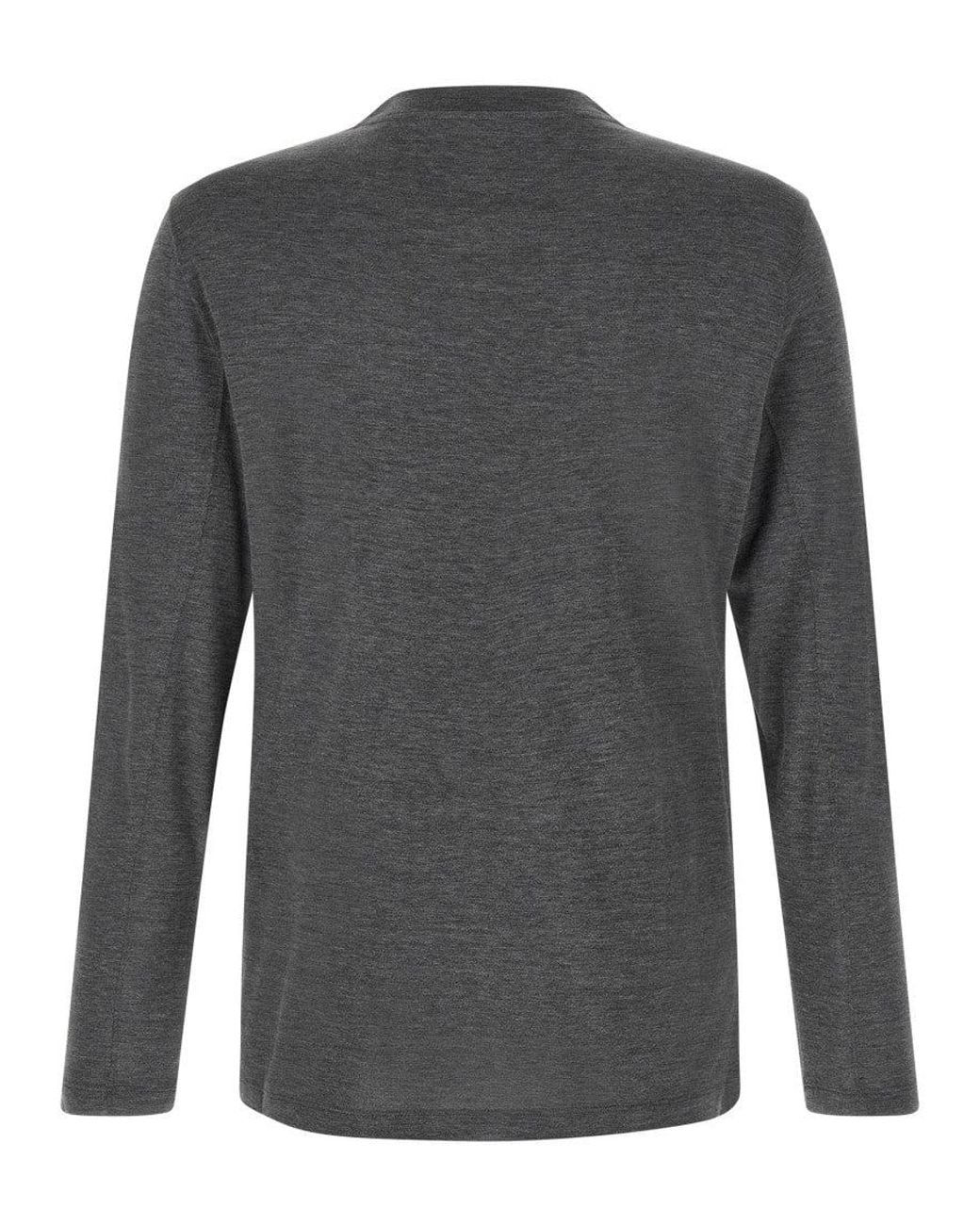 Brunello Cucinelli Gray Crew Neck T-Shirt for men