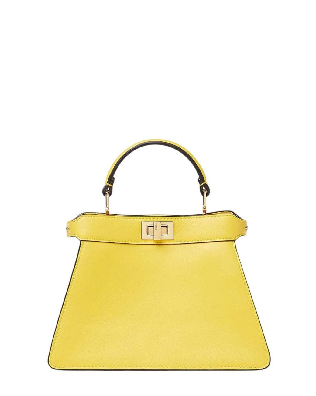 Fendi Yellow Peekaboo Small Satchel
