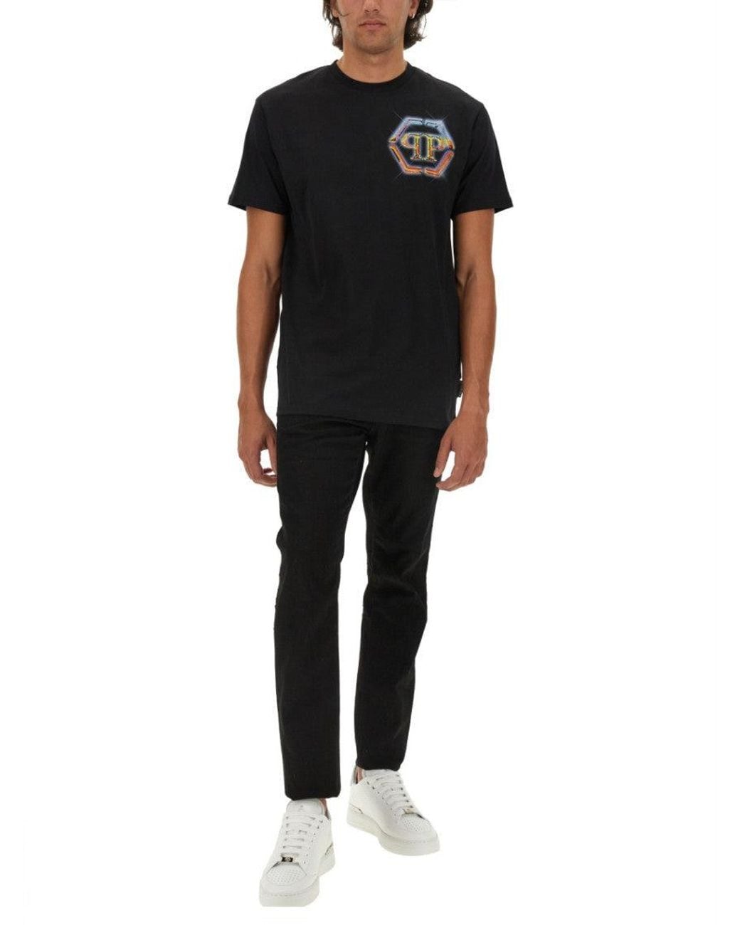 Philipp Plein Black Logo T-Shirt for men