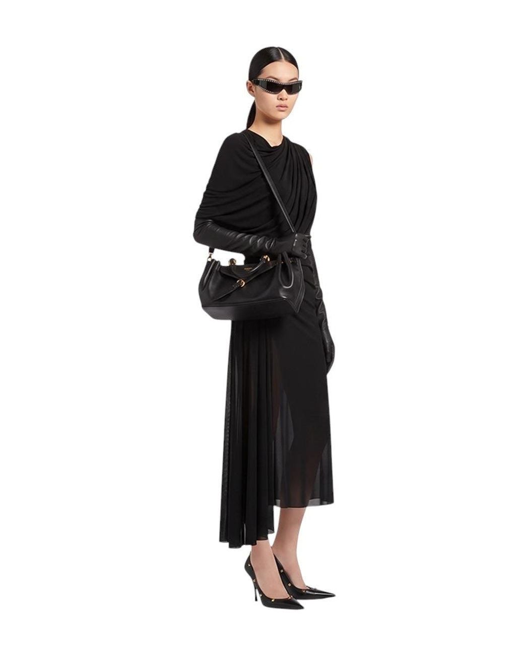 Balenciaga Black Fan Carry All Small Tote