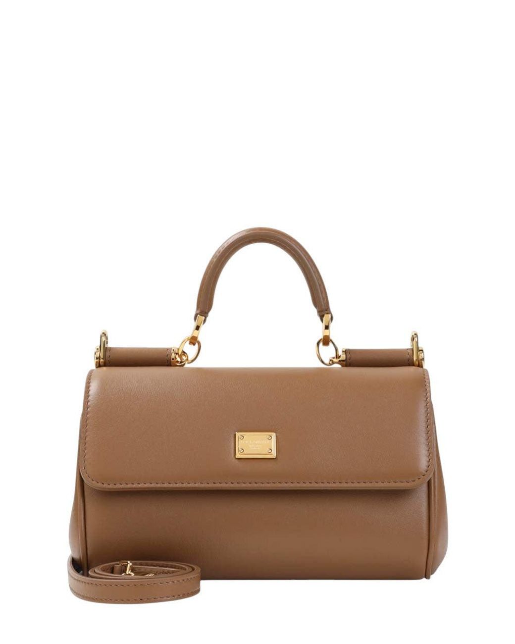 Dolce & Gabbana Brown Sicily Mini Satchel