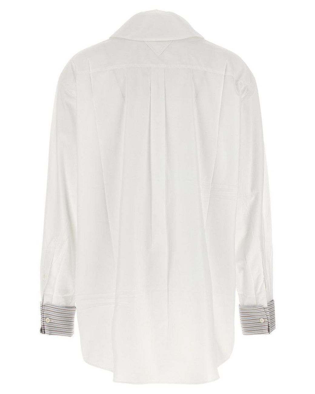 Prada White Oversized Solid Shirt