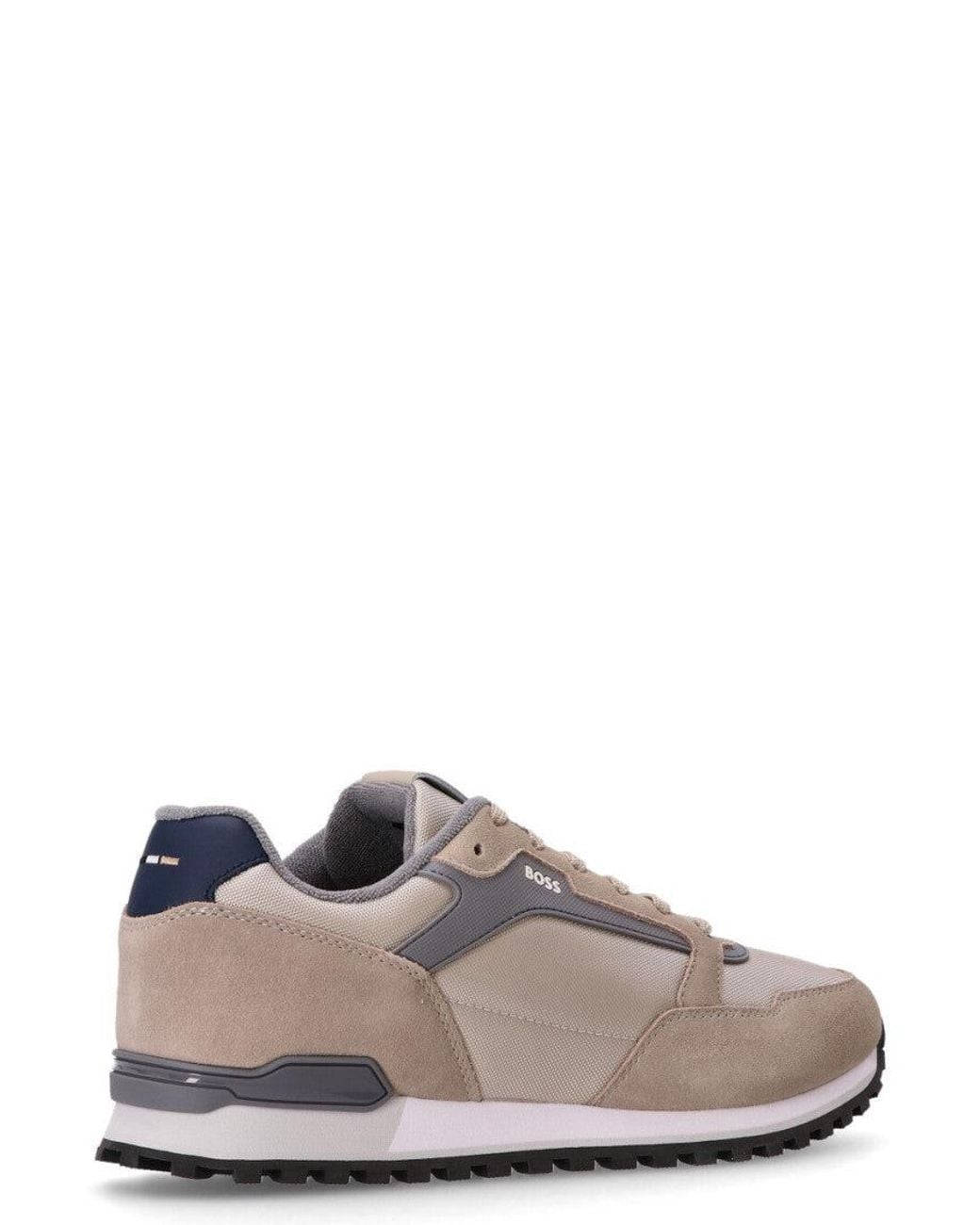 Boss Brown Lace-Up Sneakers for men