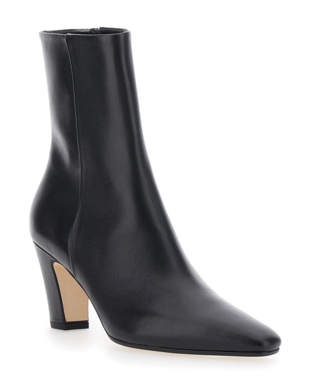 Aeyde Black 'Maris' Ankle Boots With Side Zip Closure And Medium Heel