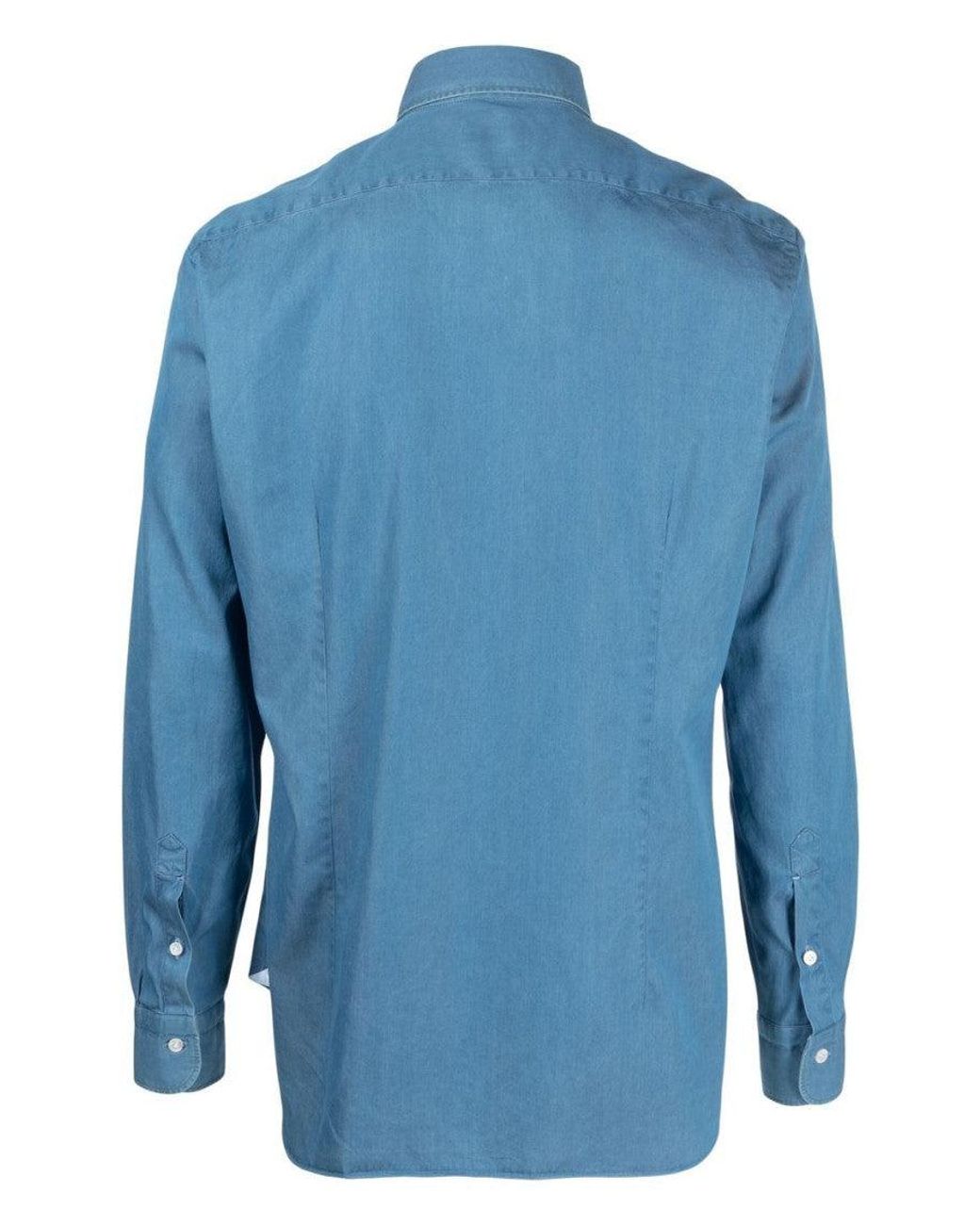 Barba Napoli Blue Classic Shirt for men