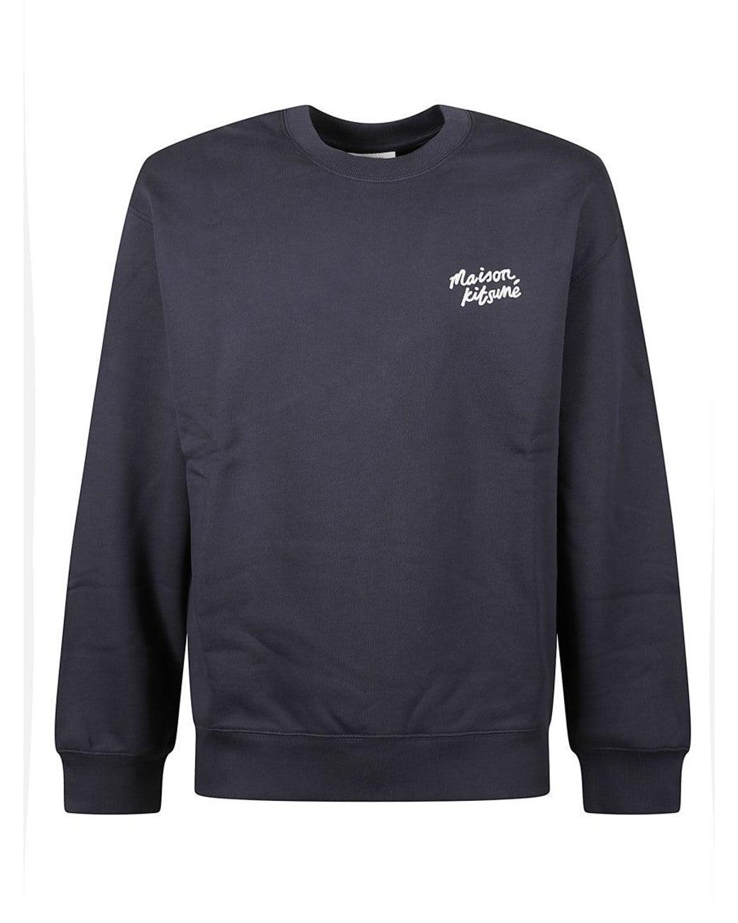 Maison Kitsuné Blue Maison Kitsunè Handwriting Comfort Sweatshirt for men