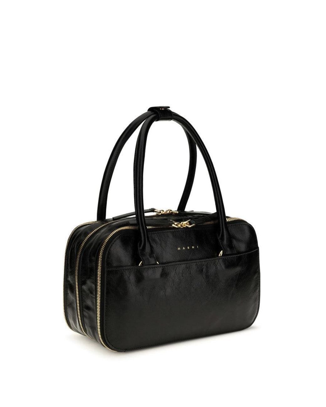 Marni Black Boxyne Small Shoulder Bag