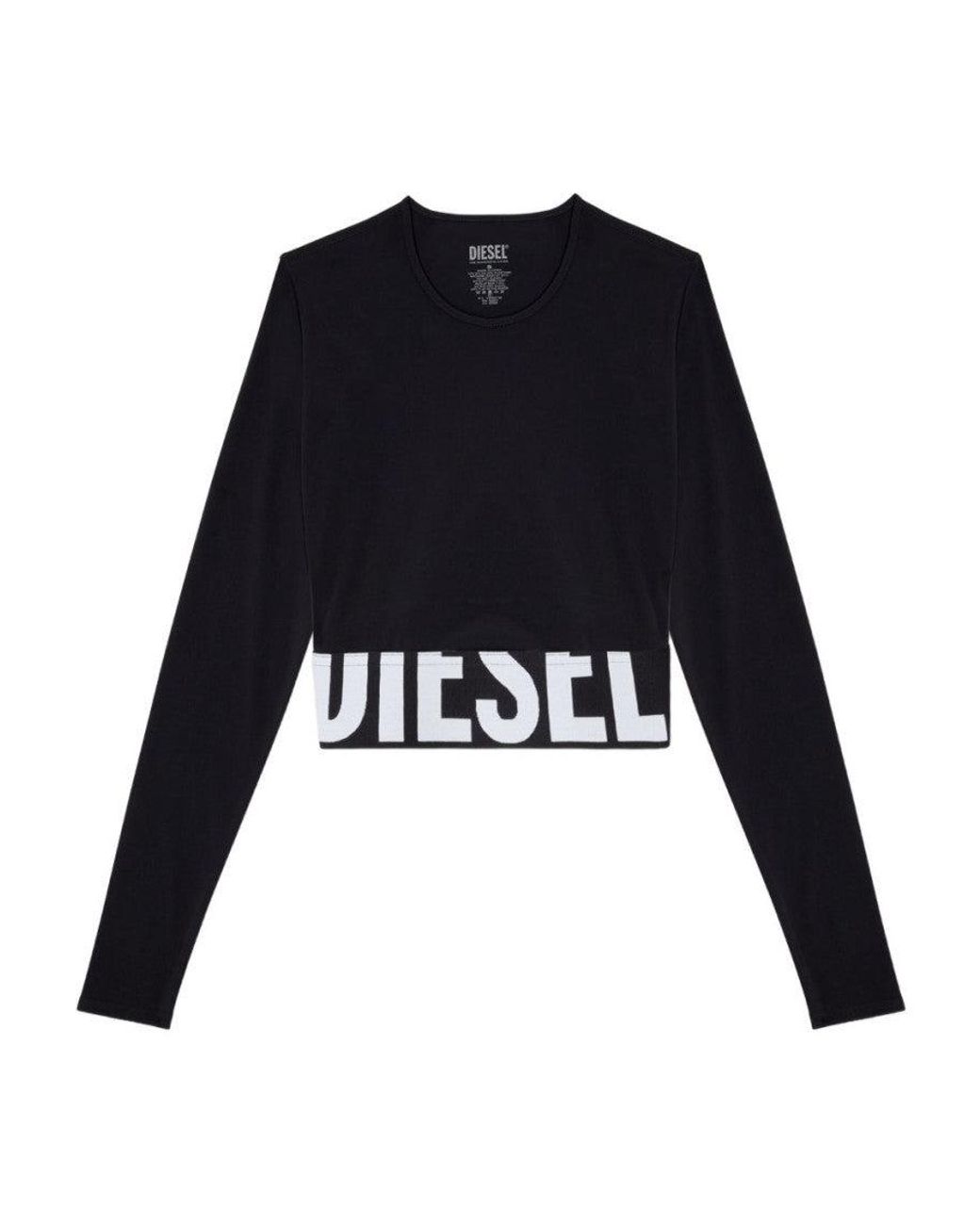 DIESEL Black Logo Crew Neck Sweater