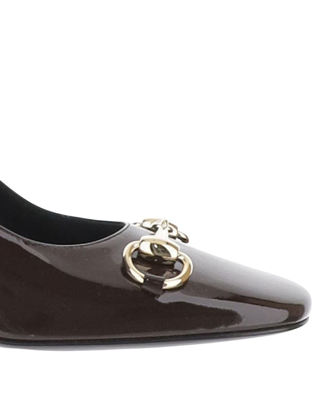 Gucci Black Dark Horsebit Pumps