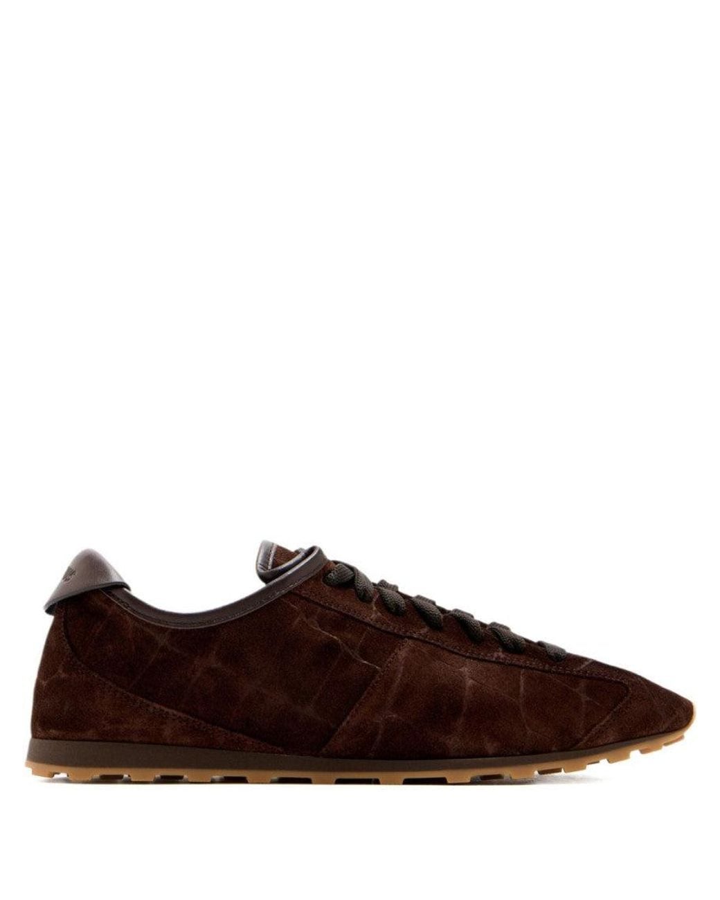 Jacquemus Brown Lace-Up Sneakers for men