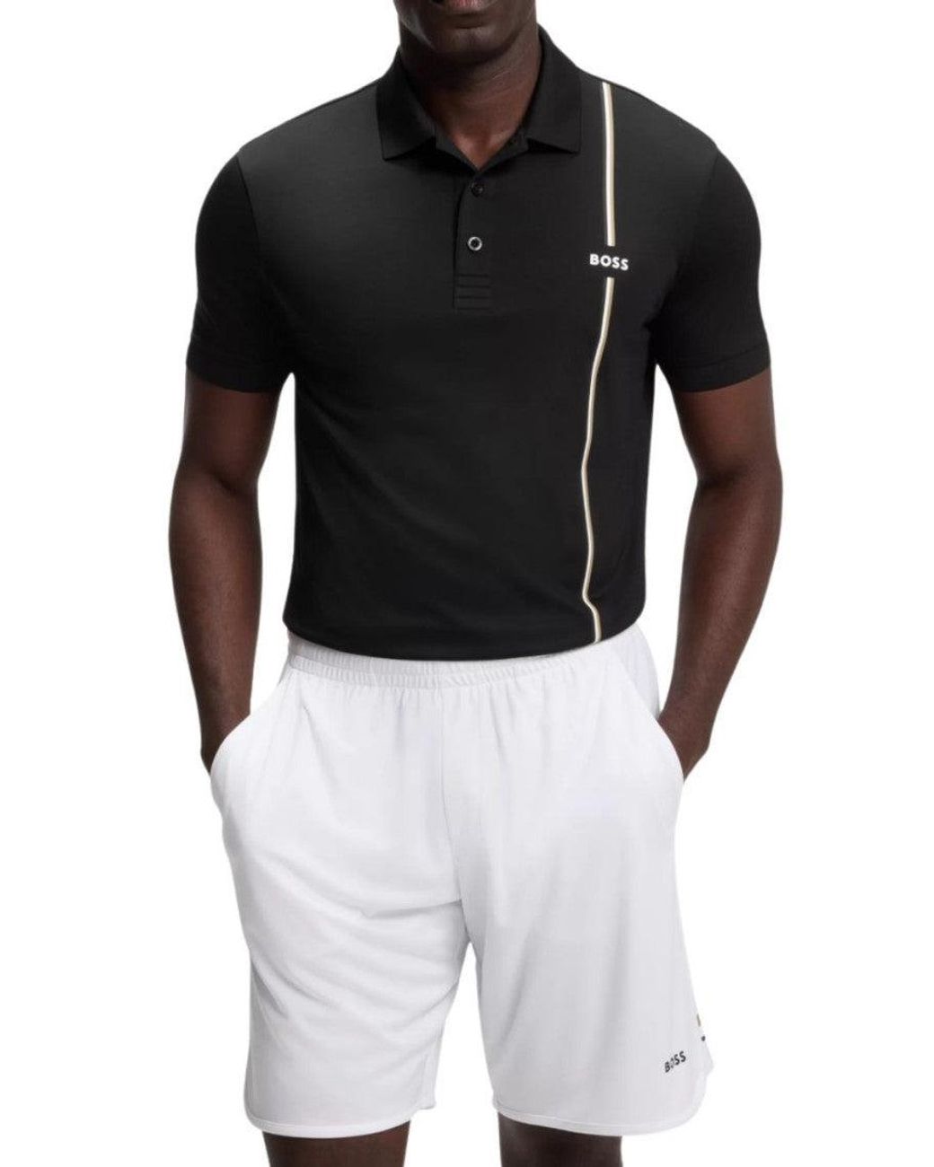 Boss Black Logo Shirt Collar Polo for men