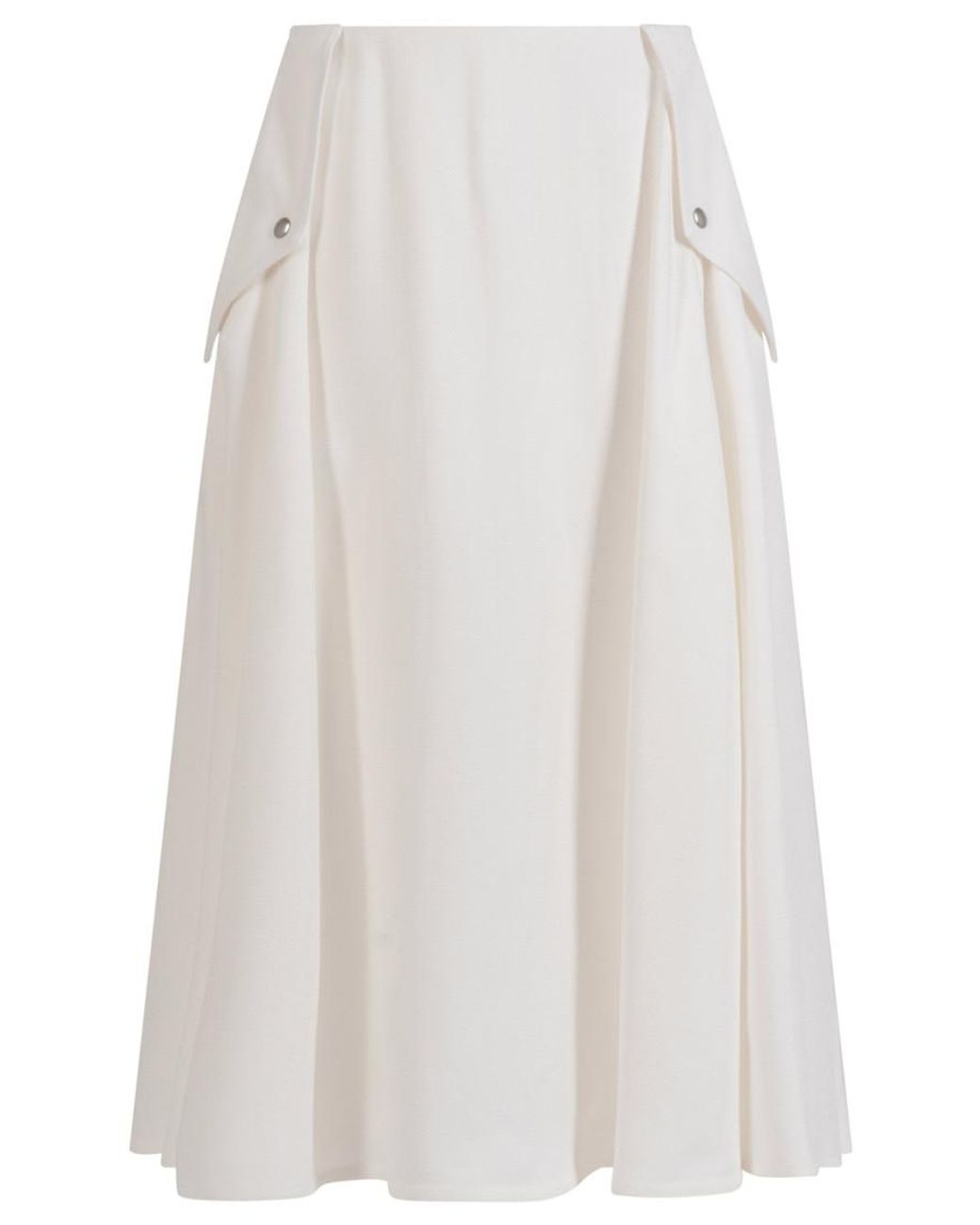 【送料&関税込】Bottega Veneta Viscose Pleated Skirt Bottega Veneta® Women's Viscose Pleated Skirt in Chalk. Shop