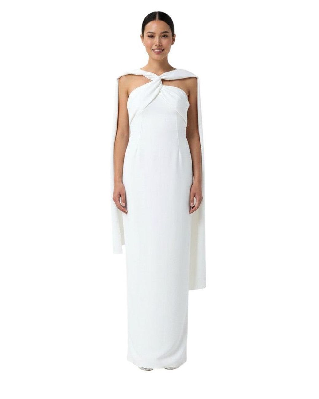 Solace London White Chic Longline Suit Dress