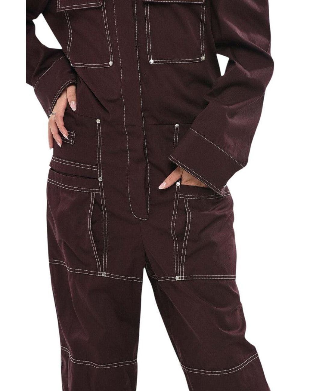 Stella McCartney Multicolor Shirt Collar Jumpsuit