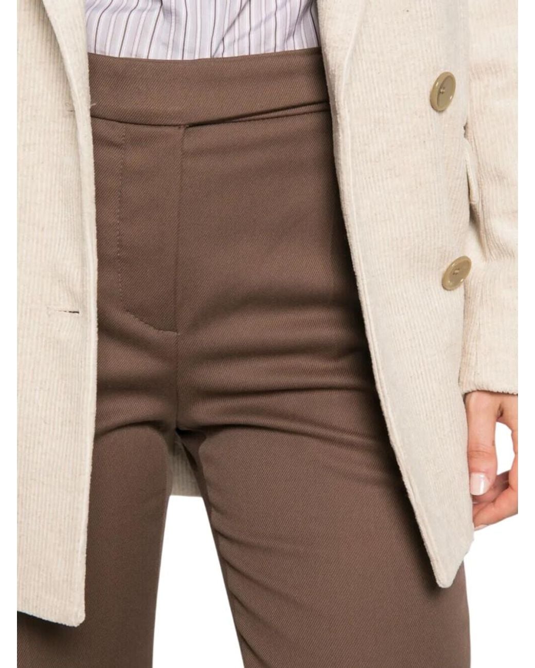 Brunello Cucinelli Brown Slim Flat Front Pants
