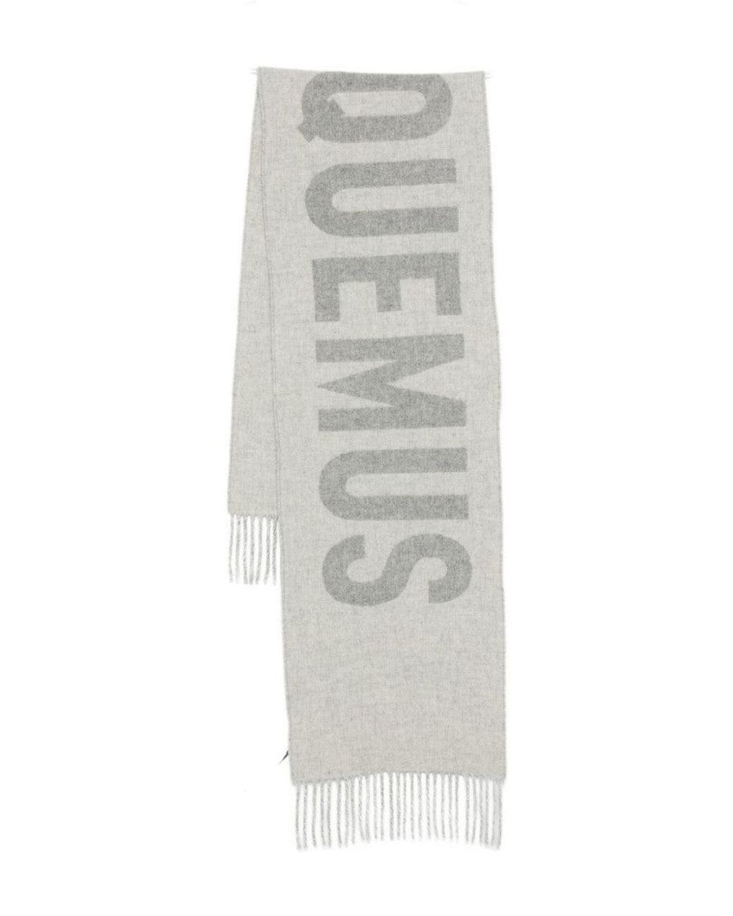 Jacquemus White Logo Scarf for men