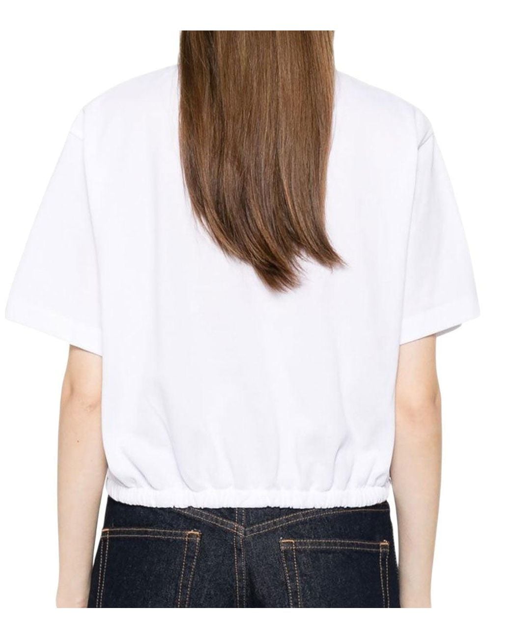 Moncler White Solid Shirt Collar Polo