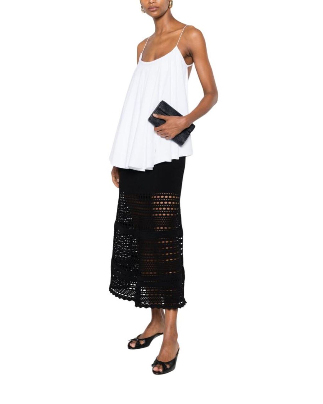 Jacquemus White Scoop Neck Top