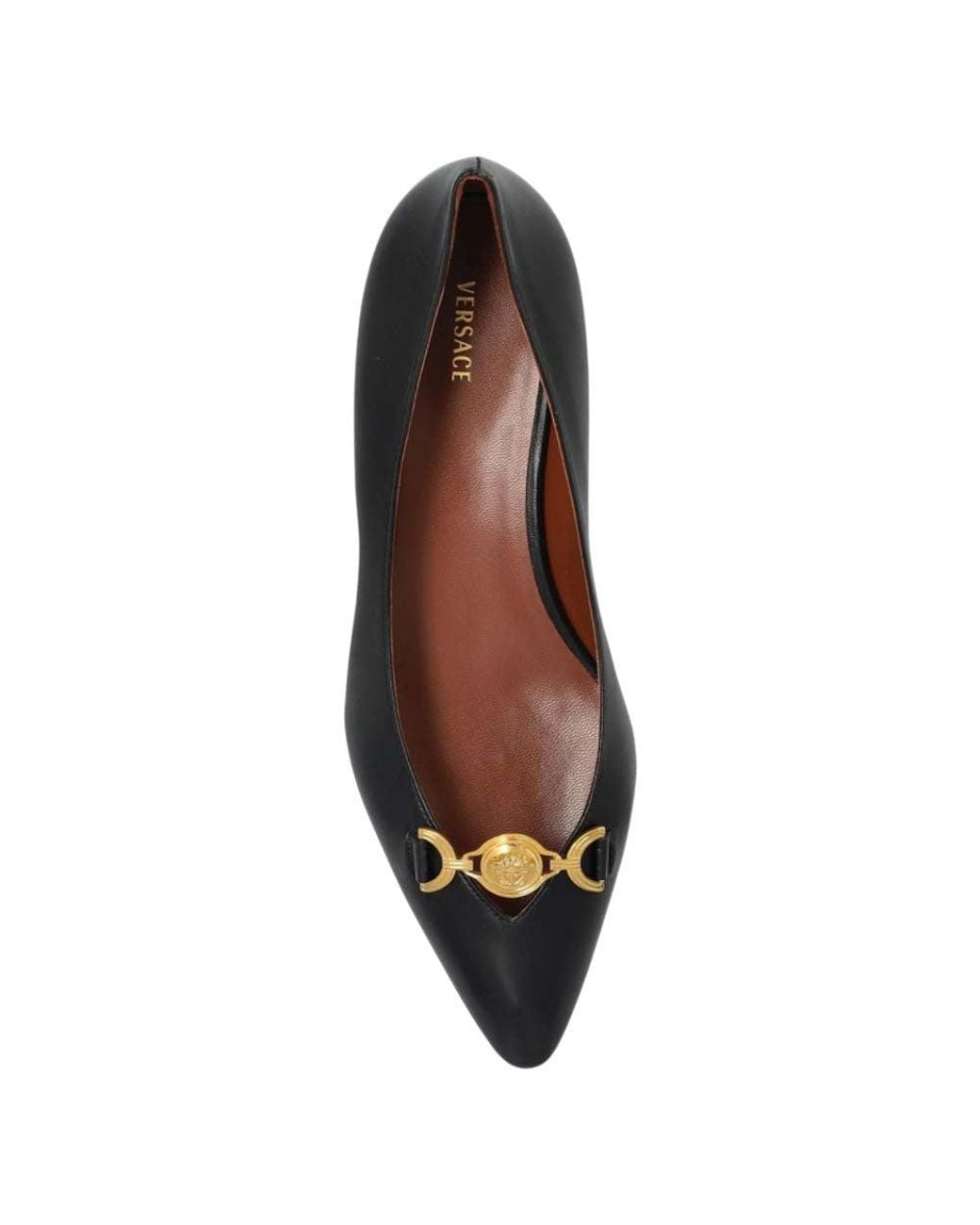 Versace Black Medusa-95 Ballet Flats