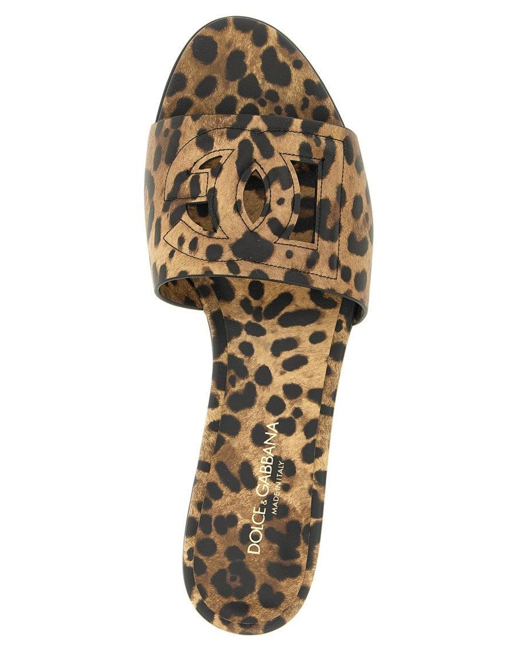 Dolce & Gabbana Multicolor Print Slip On Flats