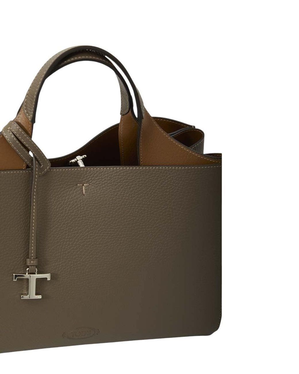 Tod's Brown T Timeless Small Tote