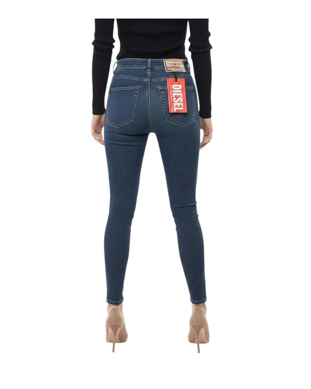 DIESEL Blue Skinny High Rise Jeans